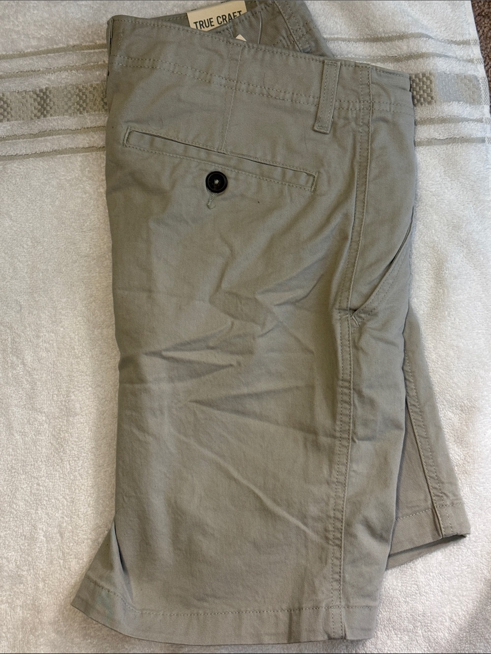 True Craft Men's Flat Front Khaki-Tan Shorts - Picture 5 of 5